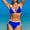 c02Blue, variant on Fashion V Neck Bikini Sets for Women Color Block Two Piece Swimsuits Soft Comfortable Triangle Bikini Cheeky Push Up Bathing Suit Green M