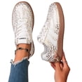 thumbnail image 4 of Women's Retro Gum Sole Fashion Sneakers-Lace Detail Casual Retro Walking Shoes-Gum Sole Casual Tennis-Anti Slip Trainers, 4 of 9