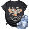 thumbnail image 3 of Free Bird T-Shirts Vintage Eagle Graphic Short Sleeve Tees Casual Band Music Country Concert Clothing, 3 of 6