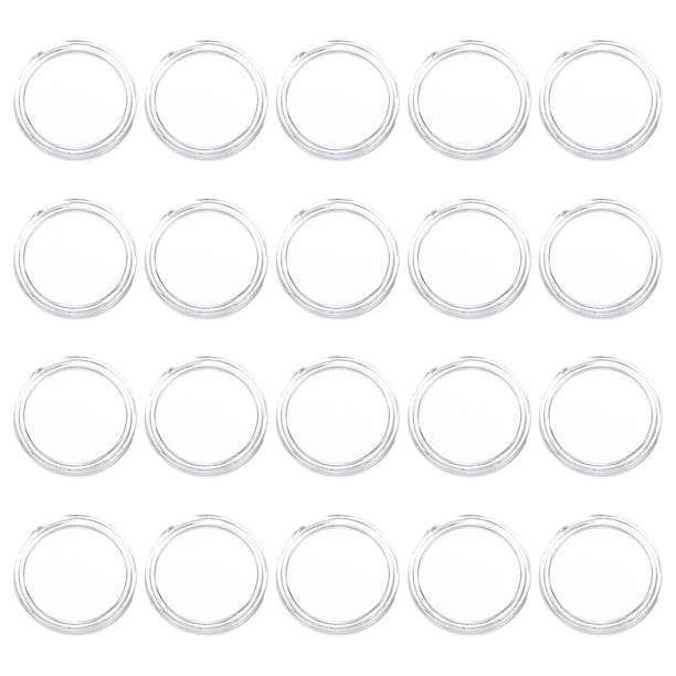 100 cápsulas transparentes para monedas de 21 mm.