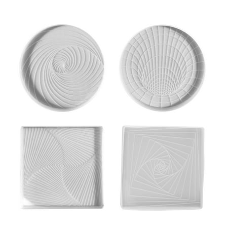

JULYING Bottomless Hole Optical Swirl Illusion Mould Geometric Spiral Pattern Mould