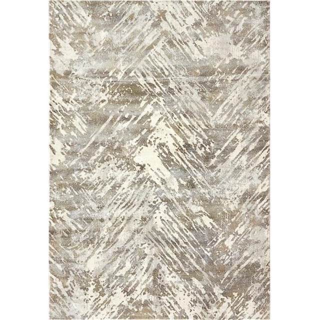 Dynamic Rugs CC463537190 3 ft. 11 in. x 5 ft. 7 in. Castilla 3537 Rectangle Modern Area Rug - 190 Cream & Grey