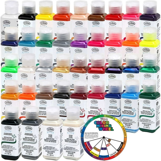 Complete 33 Color TESTORS AZTEK Premium Acrylic Airbrush Paint Set