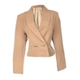 thumbnail image 2 of Saco corto cruzado doble botón Beige, 2 of 3