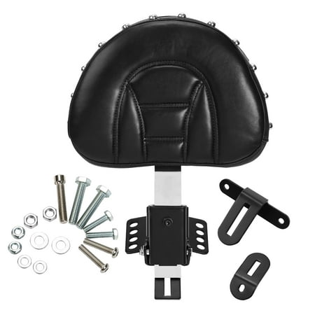 TKOOFN Adjustable Chrome Plug-In Motorcycle Driver Rider Seat Backrest Kit For Harley Touring FLTR