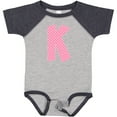 thumbnail image 3 of Inktastic Pink and White Polka Dots Letter K Boys or Girls Baby Bodysuit, 3 of 5