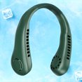 thumbnail image 1 of Abanico De Cuello Pequeño Ventilador de cuello sin aspas Ventilador de banda para el cuello con carga USB para exteriores (plástico verde) Wdftyju Libre de BPA, 1 of 5