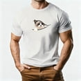 thumbnail image 1 of TaTaai T-Shirt Graphique pour Homme Cœur Imprimé Animal Manches Courtes Col Rond Décontracté Doux pour l'Été Quotidien Cadeau, 1 of 5