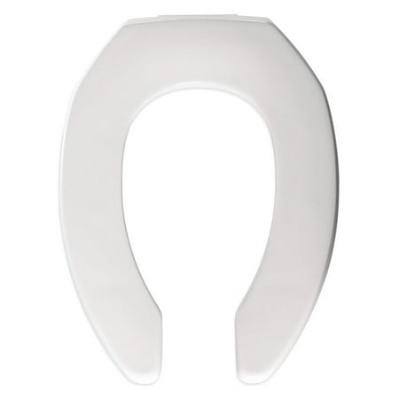 Bemis B2155SSCT000 Elongated Open Front Less Cover Toilet Seat with Self-Sustaining Check Hinge in White