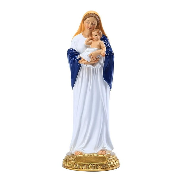Santísima Virgen María Sosteniendo La Estatua Del Bebé Escultura Figura de Resina Niño Jesús