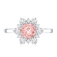 thumbnail image 5 of Rosec Jewels IGI Certified 1 Carat Lab Grown Pink Diamond Engagement Ring (VS1 Grade) - Fancy Pink and White Diamond Ring - Ready To Gift, 10K White Gold, US 12.50, 5 of 9