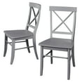 thumbnail image 2 of Albury Dining Chairs, Rubberwood Cross Back, Brown/Multiple Colors (Set of 2), 2 of 7