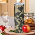 thumbnail image 2 of Camouflage 20 Oz Stainless Steel Skinny Tumbler – Vacuum Insulated Slim Travel Cup with Lid & Stainless Steel Straw, 360° Full Wrap Printed Tumbler for Home, Office & Outdoor Use, 2 of 6
