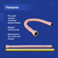 thumbnail image 5 of PLB815618 EvertechPRO Durable Corrugated Copper Water Heater Hose, Water Softener Hose, 3/4 FIP x 3/4 F x 18 inch, Universal Fit Water Pipe Connector with Easy Installation, 18 inch Length, Flexible, 5 of 8
