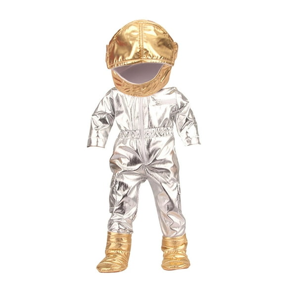 Traje espacial de 18 pulgadas, ropa de moda, disfraces, ropa para muñecas de 43 cm. Plata