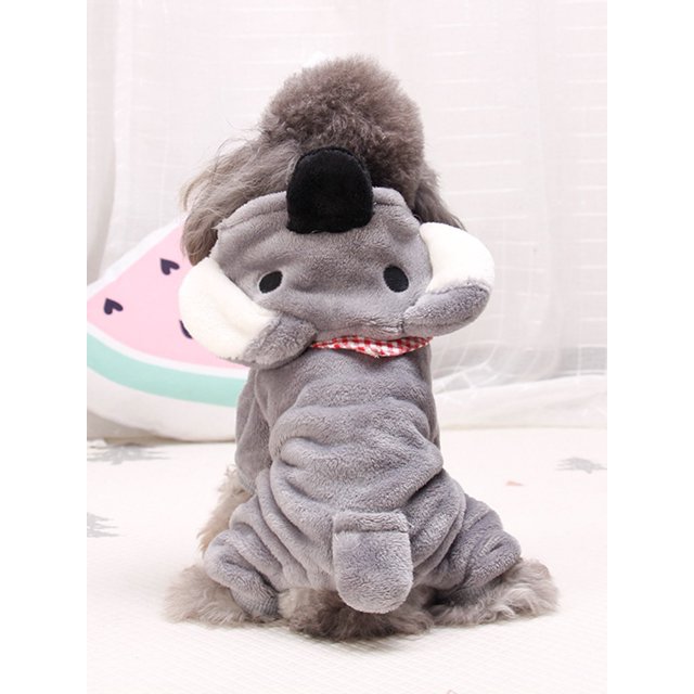 1pc Koala Design Hooded Pet Jumpsuit
