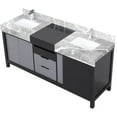 thumbnail image 3 of Lexora Home Zilara 72" Double Marble Top Bathroom Vanity with Chrome Faucet, 3 of 15