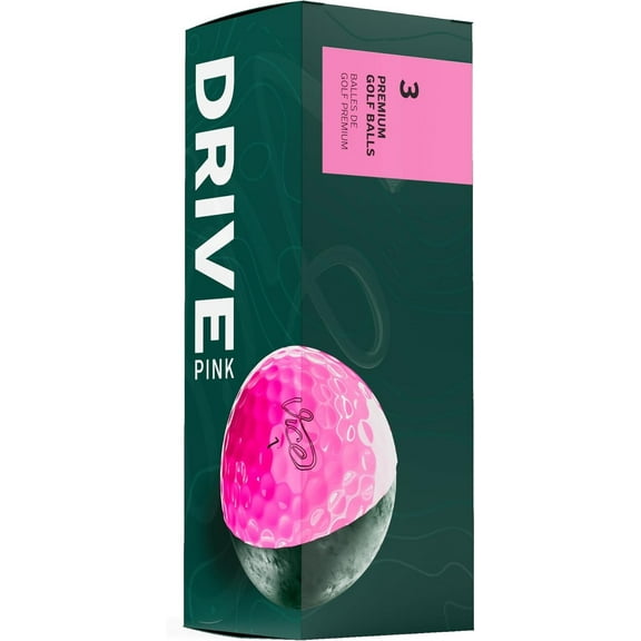 Vice Golf Drive Golf Balls (Pink, 3pk) 1 Sleeve 2025 NEW