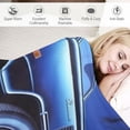 thumbnail image 3 of COMIO Ultra-Soft Micro Flannel Throw Blankets,Lightweight Air Conditioning All Season Fuzzy Plush Blanket Classic for&amp;D Br&amp;On&amp;Co Blue for Bed/Couch/Sofa/Chair/Dorm/Travel, 3 of 6