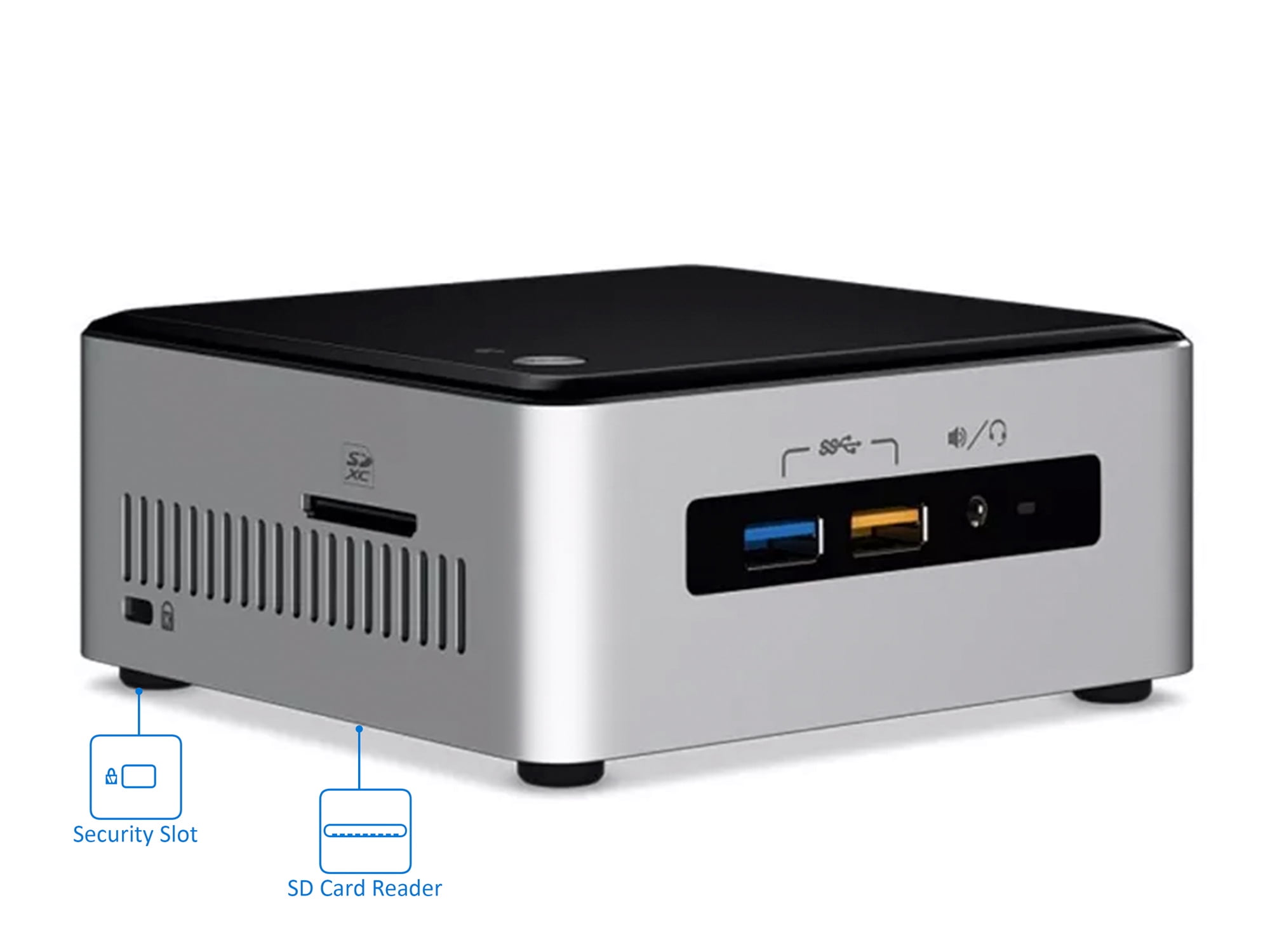 Intel Mini Desktop Mini PC Computer, Intel Core i5, 8GB RAM, 1TB SSD, Windows 10, Gray, NUC6i5SYH-R-81sP