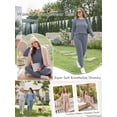 thumbnail image 4 of SHOWMALL Women's Plus Size 2 Piece Lounge Set Long Sleeve Top and Drawstring Jogger Pants Sweatsuit with Pockets, 4 of 8