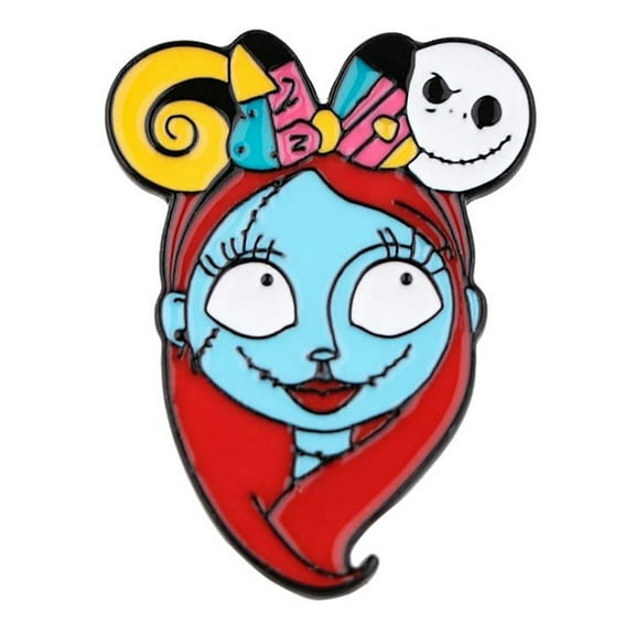Nightmare Before Christmas Sally Character Face Enamel Metal Pin
