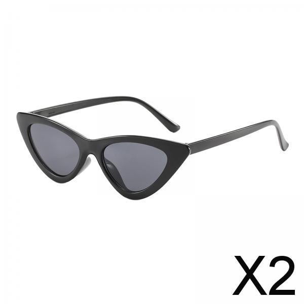 2x Gafas de Sol Gafas de Sol de Moda Gafas de Conducción Gafas de Protección Solar con Estilo Gafas de Sol Triangulares para Cosplay Accesorios de 2 piezas