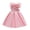 Pink, variant on Xihbxyly Girls Dresses Summer Toddler Girls Solid Color Temperament Bowknot Off Shoulder Pleated Skirt Birthday Party Gown Long Dresses