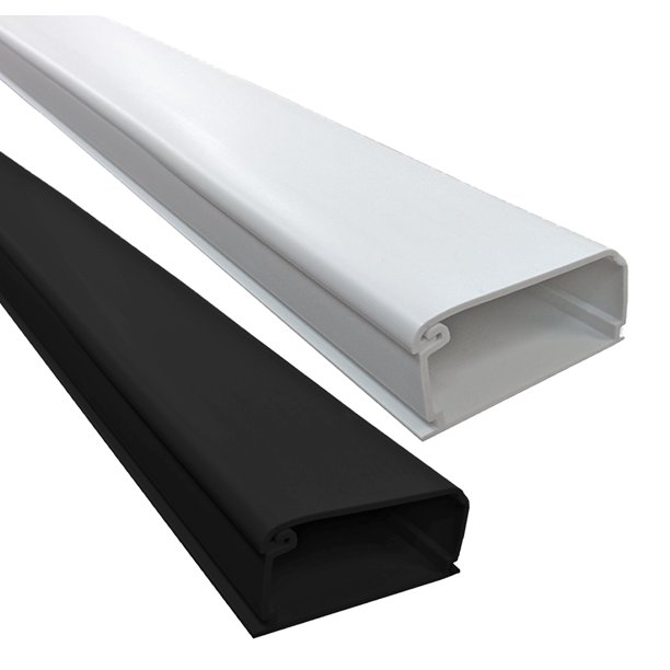 X Large 5 Feet Latching Cable Raceway Available in Black and White