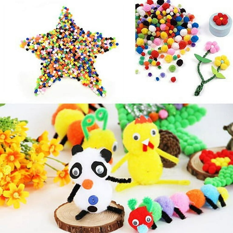 Shappy 2000 Pieces 6 mm Pom Poms for Craft Making, Hobby Supplies and DIY Creative Crafts Decorations (Multicolored)
