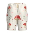 thumbnail image 5 of Naloa Flat Mushrooms Men's Short Pajama Pants, Lounge Comfort Shorts with Elasticized Waistband and Side Pockets - 4X-Large, 5 of 9