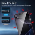 thumbnail image 3 of REJODA-[4 Pack] 2 Pack Privacy Screen Protector for iPhone 16 Pro Max with 2 Pack Camera Lens Protector, 9H Hardness Tempered Glass Screen Protector, Anti Spy Anti Peeping, 3 of 4