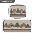 thumbnail image 3 of 2-Piece Kitchen Rugs Set Non-Slip Mats Carpet Floor for Kitchen, Bathroom (19.7"x27.6" & 19.7"x47.2") Snowmen and Deer in The Forest, 3 of 7