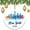 Pattern-3, variant on Christmas Ornament Watercolor New York Skyline Double Sided Porcelain 3 Inch Travel Lover Gift for Boys Girls Round Ceramic Christmas Decoration Housewarming Gift