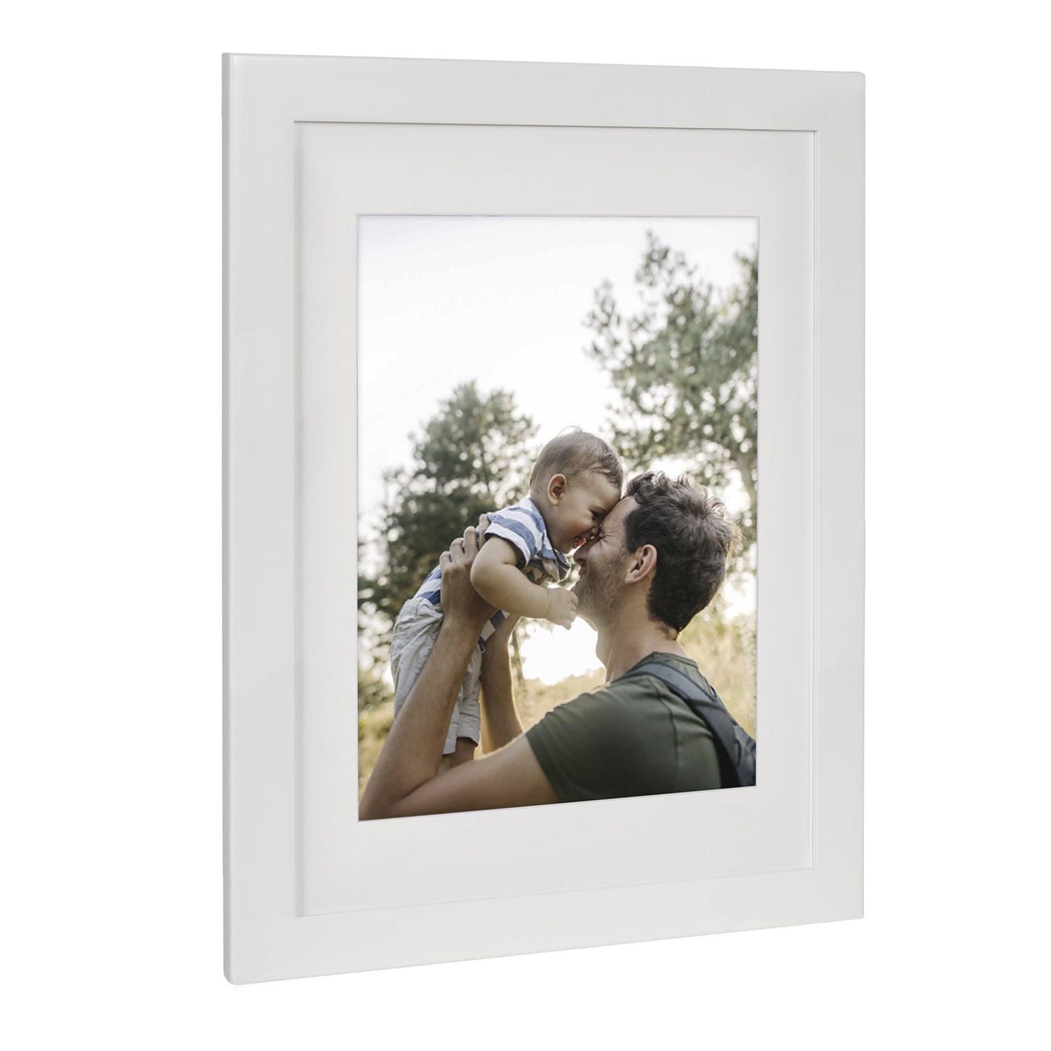 DesignOvation Museum 14" x 18" Matted to 11" x 14" White Picture Frame