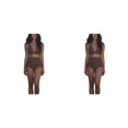 thumbnail image 3 of Naiovety Conjunto de traje de baño dividido para mujer Traje de baño sin mangas de color sólido Ropa de playa Negro M Type3 NO3, 3 of 6