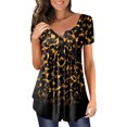 thumbnail image 2 of Pntutb Mujer Casual Camiseta Impreso Manga Corta Cuello Redondo Pullover Blusa tops PNTUTB Pntutb-1794, 2 of 5