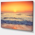 thumbnail image 2 of Yellow Cloudscape over Seashore - Large Beach Canvas Wall Art, 2 of 4