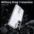 thumbnail image 6 of for Samsung Galaxy S24 Plus Case with Stand, Compatible with MagSafe, Magnetic Kickstand Case for S24 Plus, Military-Grade Protection Shockproof Case, Clear Acrylic + Soft TPU Material, Clear, 6 of 6
