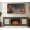Grey, variant on CKEASEAN 65" W Fireplace TV Stand with Rattan Doors, 23'' Fireplace Insert, Entertainment Center with Adjuatable Shelves, Wooden TV Console Table for TVs up to 75 Inch, Rack for Living Room