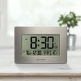 thumbnail image 3 of AcuRite Digital Wall/Tabletop Clock with Interchangeable Frames - Stainless, Bamboo, Black, and White – with Date, and Indoor Temperature (75439), 3 of 8