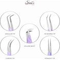 thumbnail image 4 of SIVOTE Pinces à Cils en Fibre pour Extensions de Cils, Lot de 5, Violet – Diamond Grip, 4 of 6