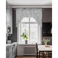 thumbnail image 4 of White Black Stripe Kitchen Swag Valances for Windows, Modern Abstract Art Moire Striped Swag Valances Curtains for Living Room, Rod Pocket Window Treatments for Bathroom, Bedroom, Cafe, 56"x36", 4 of 6