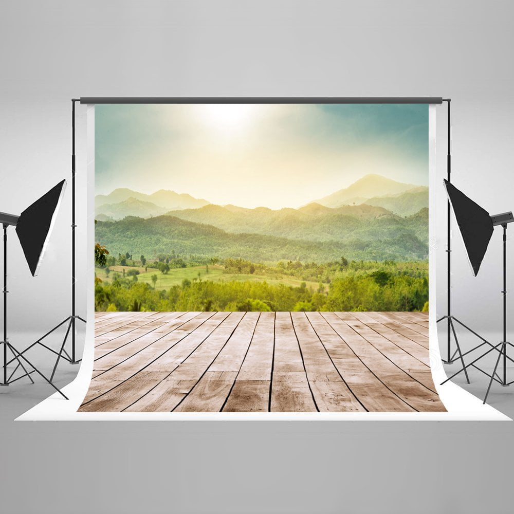 Mountain 10x12 FT Photo Backdrops,View of Mountain Matterhorn in a Peaceful Summer Day with Sun Rays Meadow Print Background for Photography Kids Adult Photo Booth Video Shoot Vinyl Studio Props