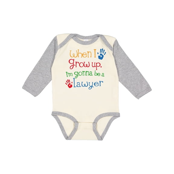 Inktastic Future Lawyer Boys Girls Attorney Boys or Girls Long Sleeve Baby Bodysuit