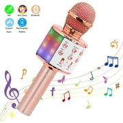 Boy Girls Gifts Toys, Wireless Portable Handheld Bluetooth Karaoke Microphone for Kids Birthday Present, Blue