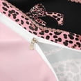 thumbnail image 4 of meiyoeat Cheetah Pattern Monogrammed C Twin Bedding For Kids,Pink Leopard Print Bow Duvet Cover Set For Girls,pink Reversible,2pcs(No Comforter), 4 of 6