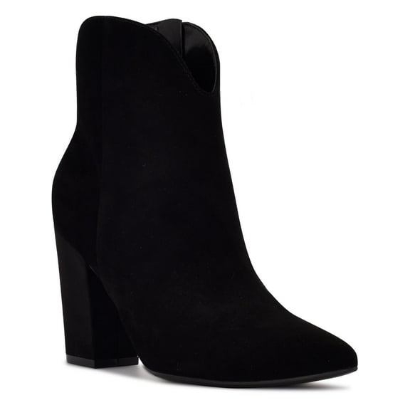 Nine West Womens Ghost Suede Zip Up Ankle Boots