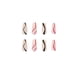 thumbnail image 3 of 24-Pack Women's Pressed Nails False Long Lines Black Pink Two-tone Colorblock Wavy Nail Art DIY Manicure Tools Full Coverage Nail Stickers, 3 of 5