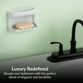thumbnail image 5 of Lenape Recessed White Ceramic Soap Dish with Cloth Holder – Durable Bathroom Wall-Mount Accessory, 4-1/4 x 6-1/4 in, 5 of 5